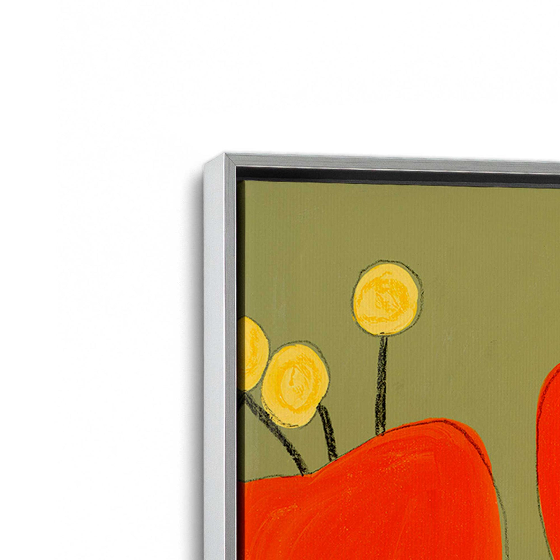 [Color:Polished Chrome], Picture of art in a Polished Chrome frame at an angle
