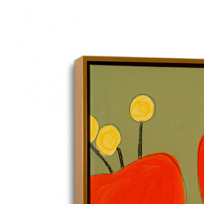 [Color:Polished Gold], Picture of art in a Polished Gold frame at an angle