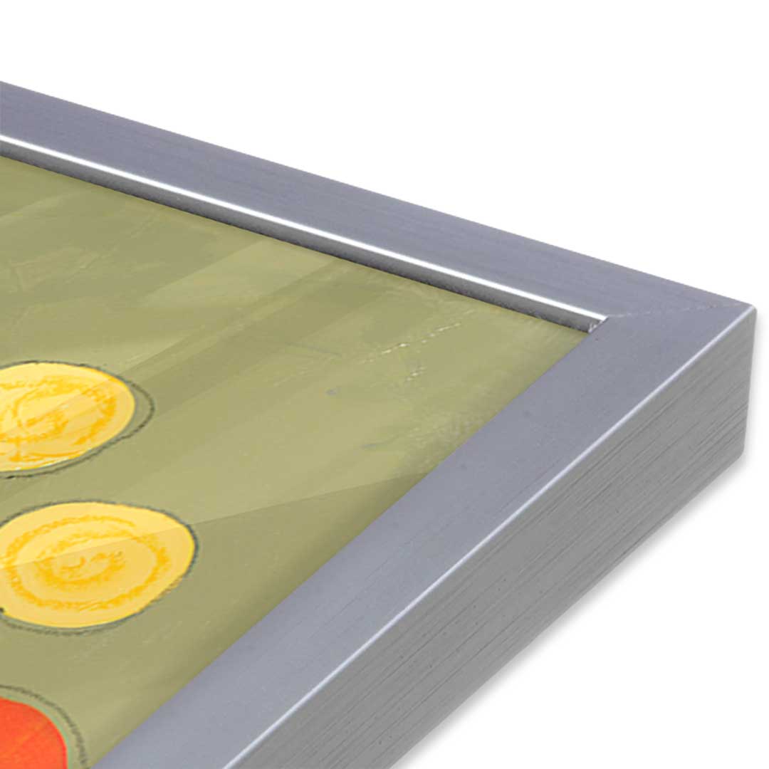 [Color:Polished Chrome], Picture of art in a Polished Chrome frame at an angle