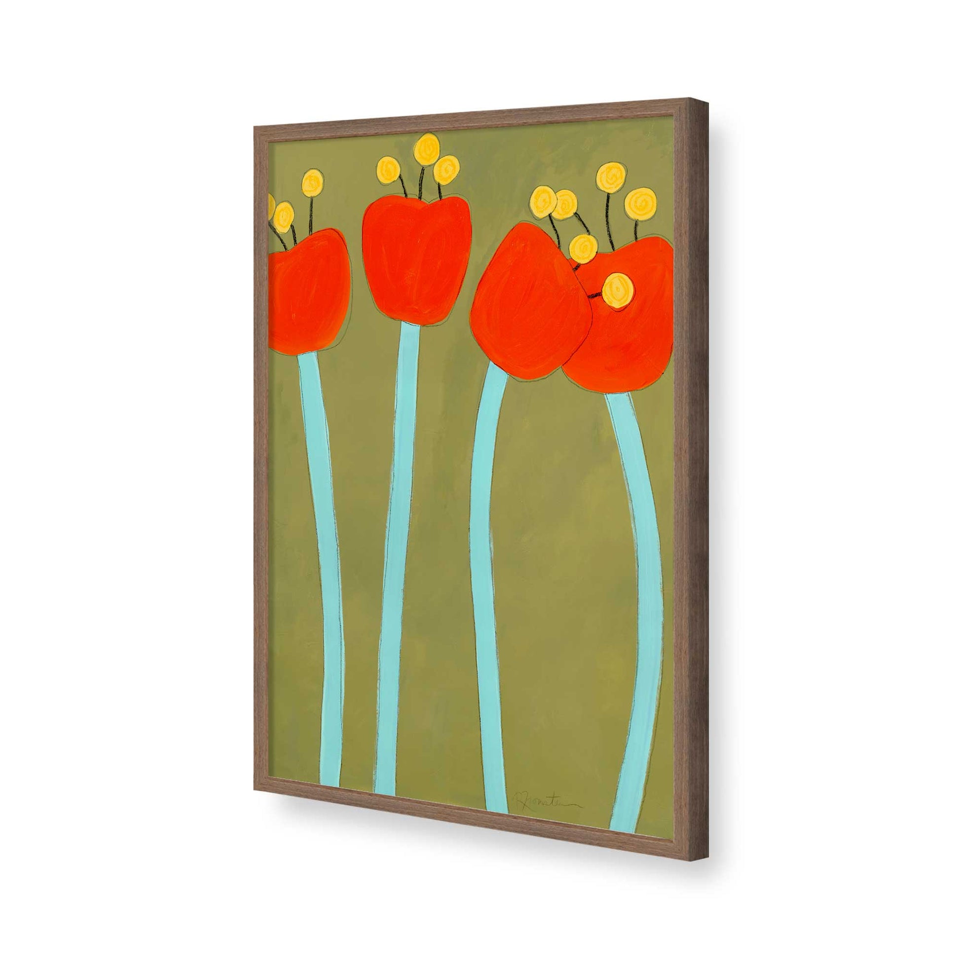 [Color:Walnut], Picture of art in a Walnut frame of the corner
