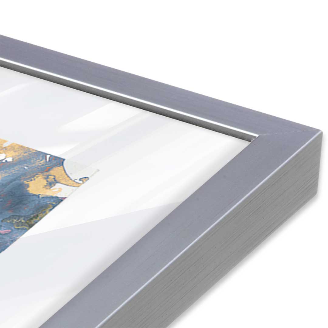 [Color:Polished Chrome], Picture of art in a Polished Chrome frame at an angle