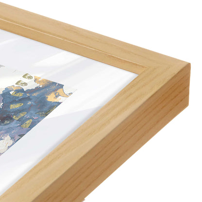 [Color:American Maple], Picture of art in a American Maple frame at an angle