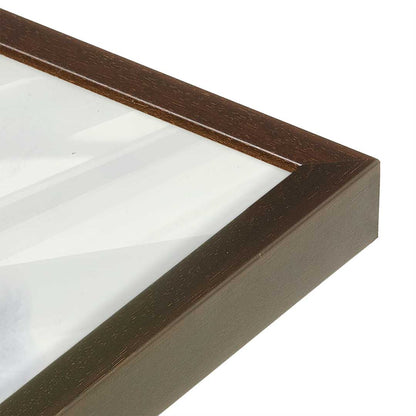 [Color:Brown], Picture of art in a Brown frame at an angle
