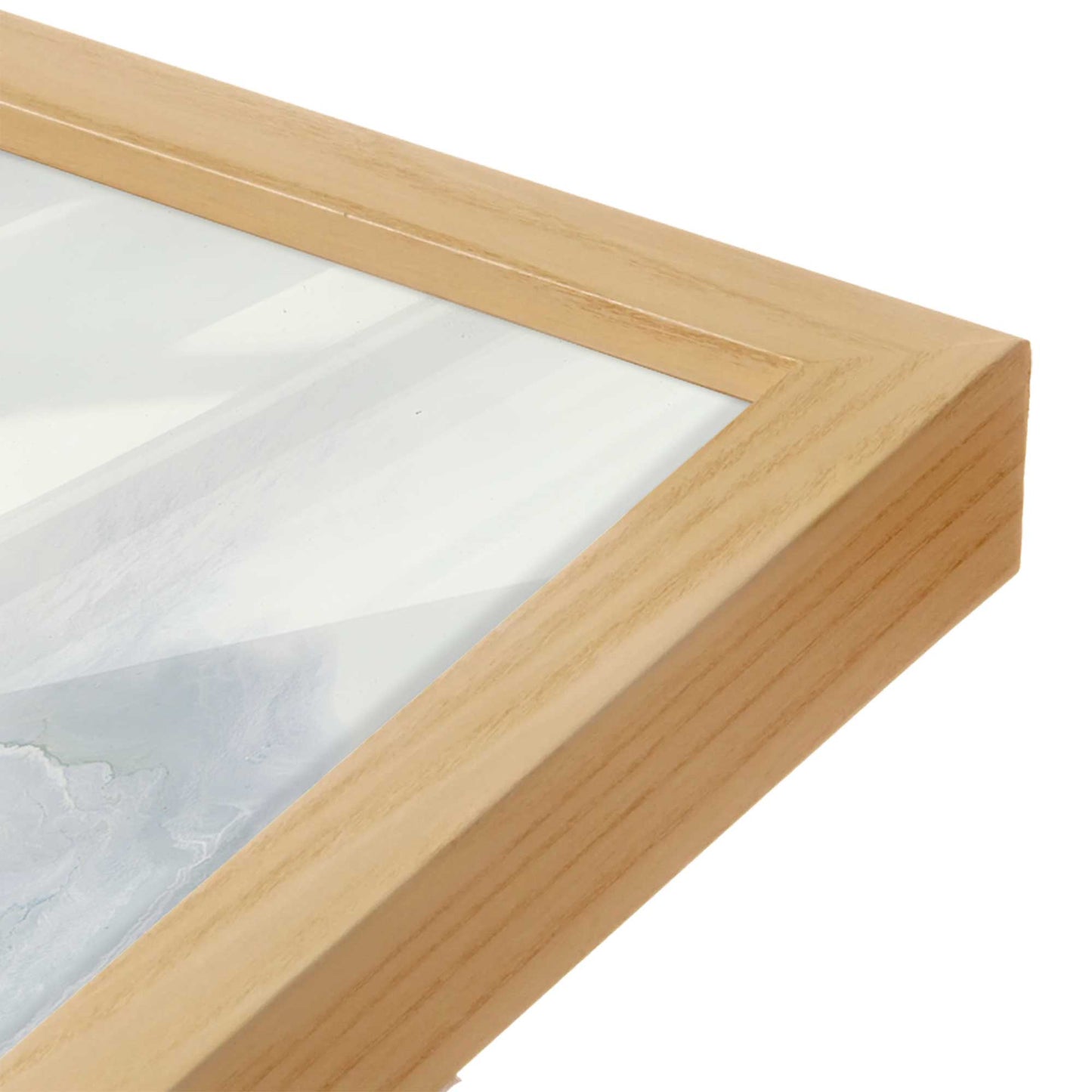 [Color:American Maple], Picture of art in a American Maple frame at an angle