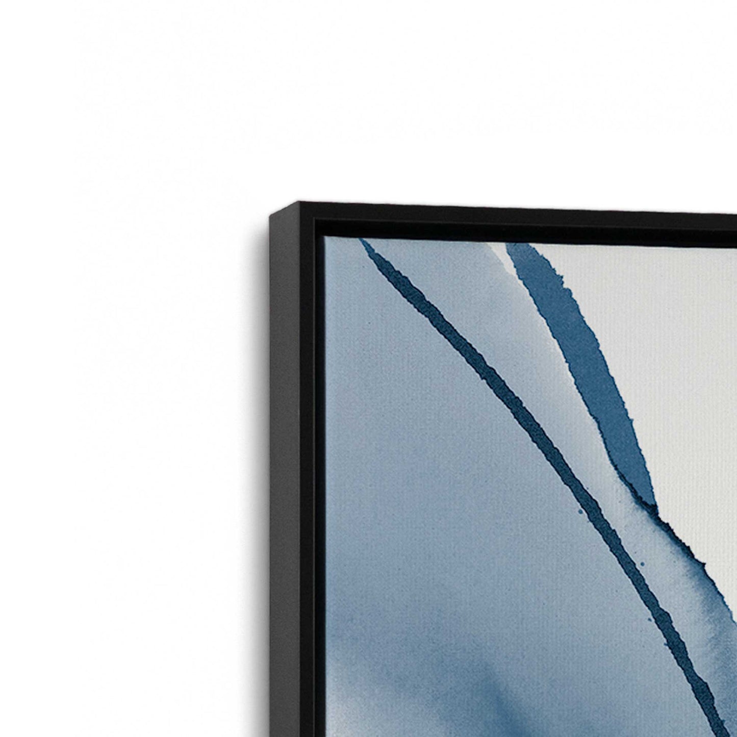 [Color:Satin Black], Picture of art in a Satin Black frame at an angle