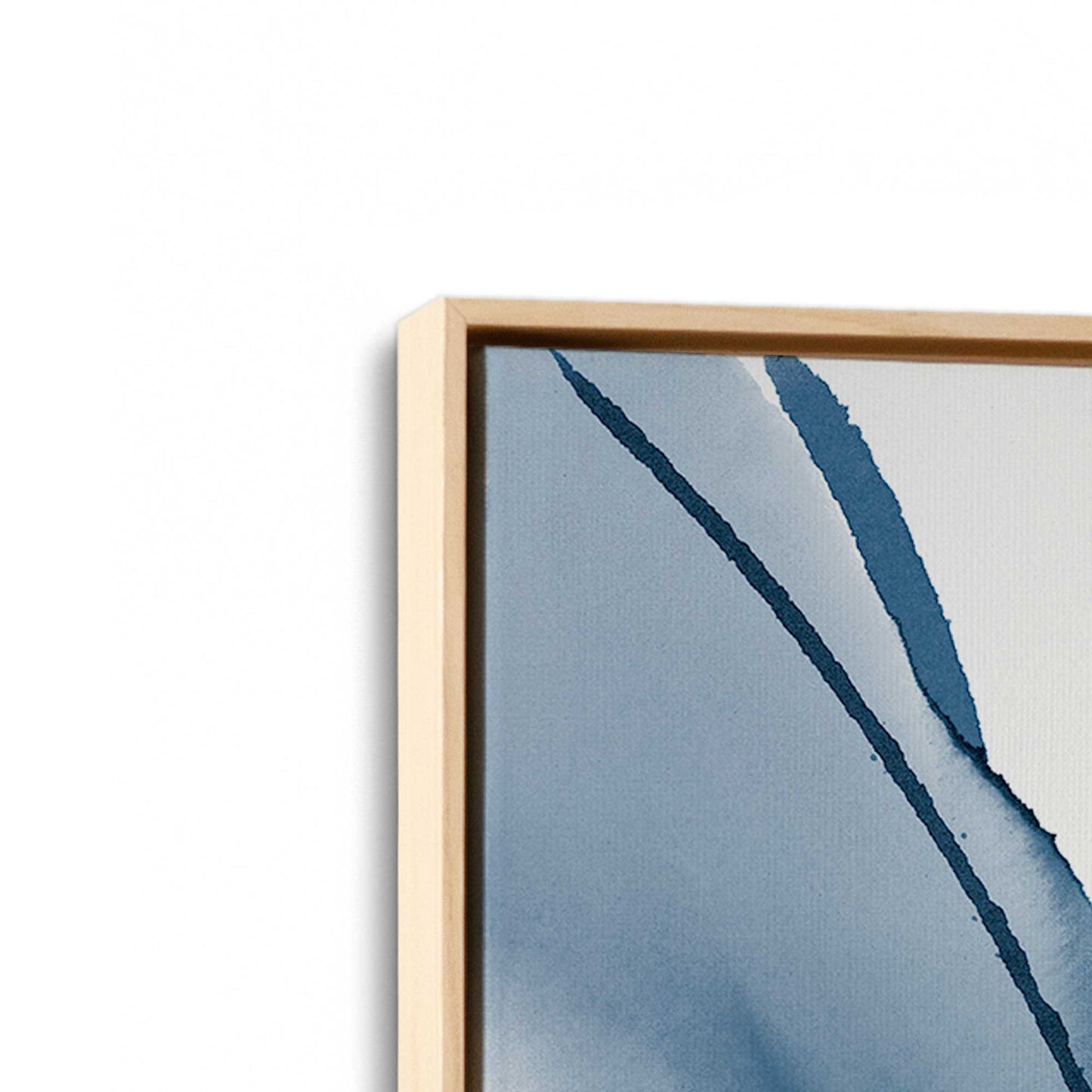 [Color:American Maple], Picture of art in a American Maple frame at an angle