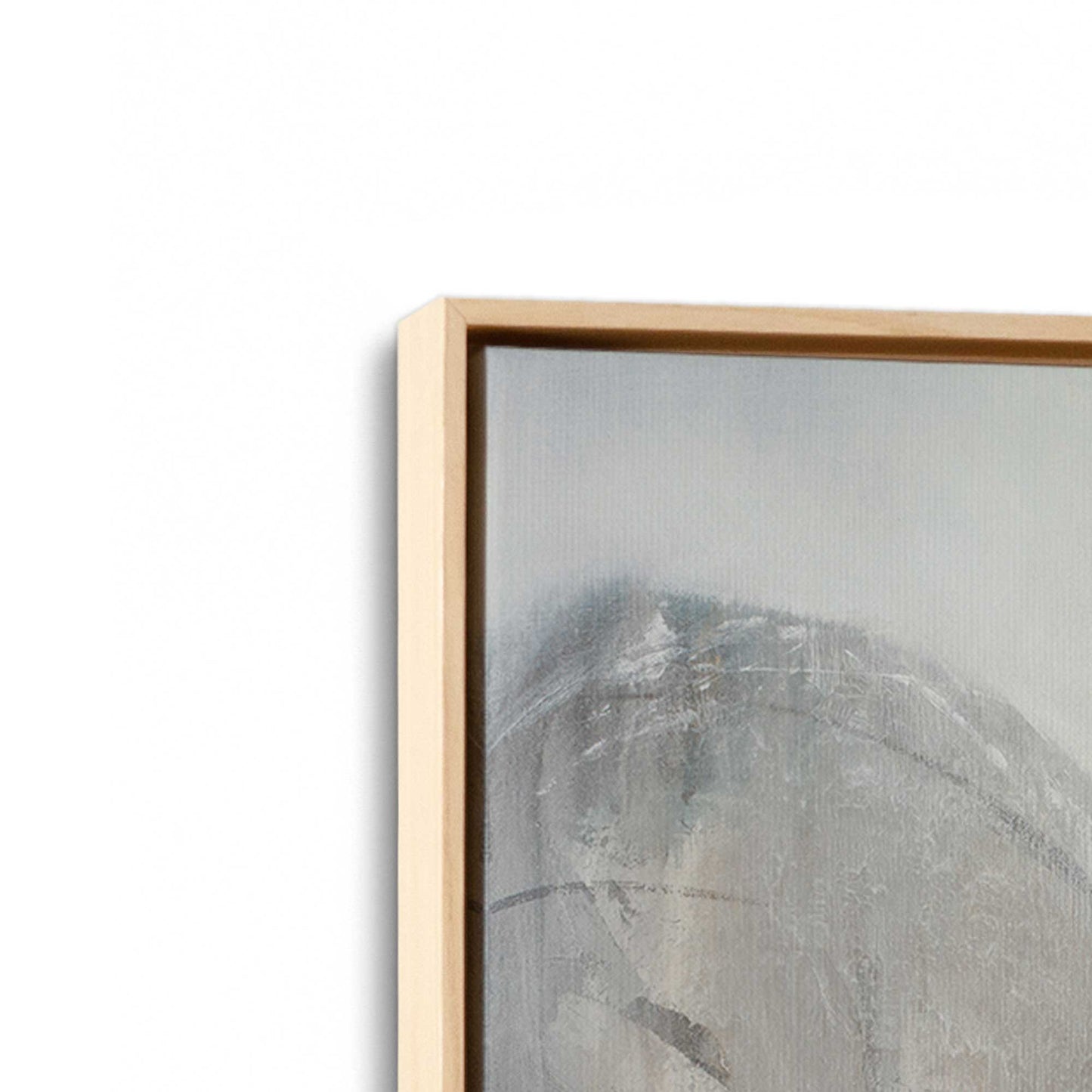 [Color:American Maple], Picture of art in a American Maple frame at an angle