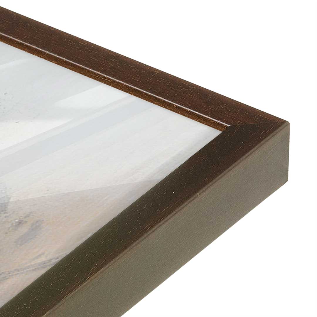 [Color:Brown], Picture of art in a Brown frame at an angle