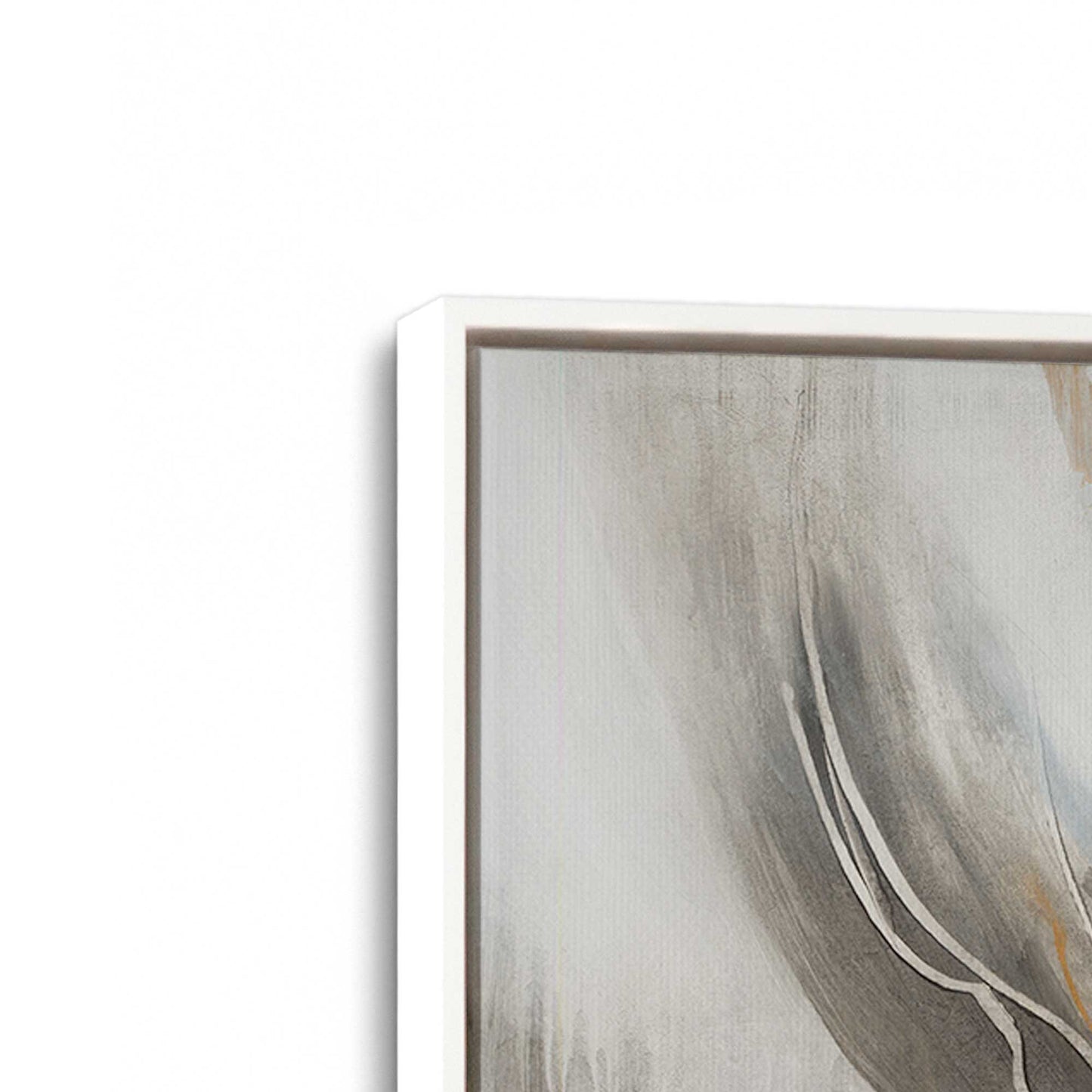 [Color:Opaque White], Picture of art in a White frame at an angle