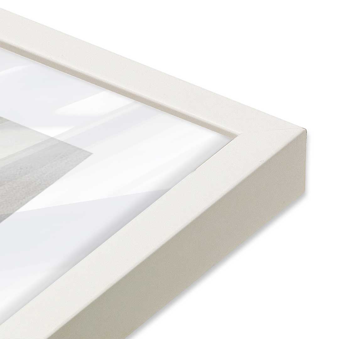 [Color:Opaque White], Picture of art in a Opaque White frame at an angle