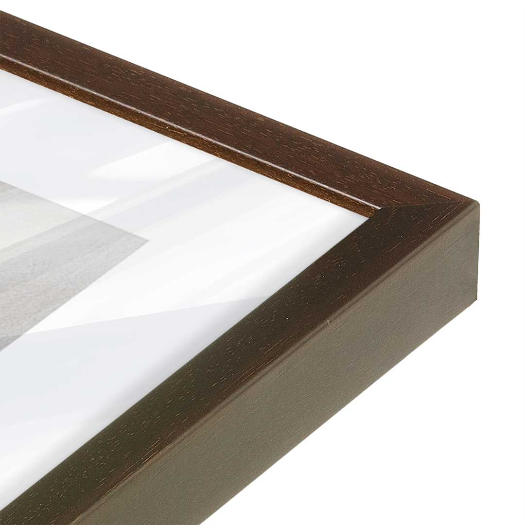 [Color:Espresso], Picture of art in a Espresso frame at an angle