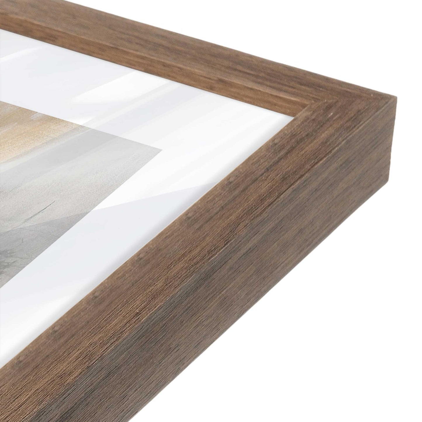 [Color:Walnut], Picture of art in a Walnut frame at an angle