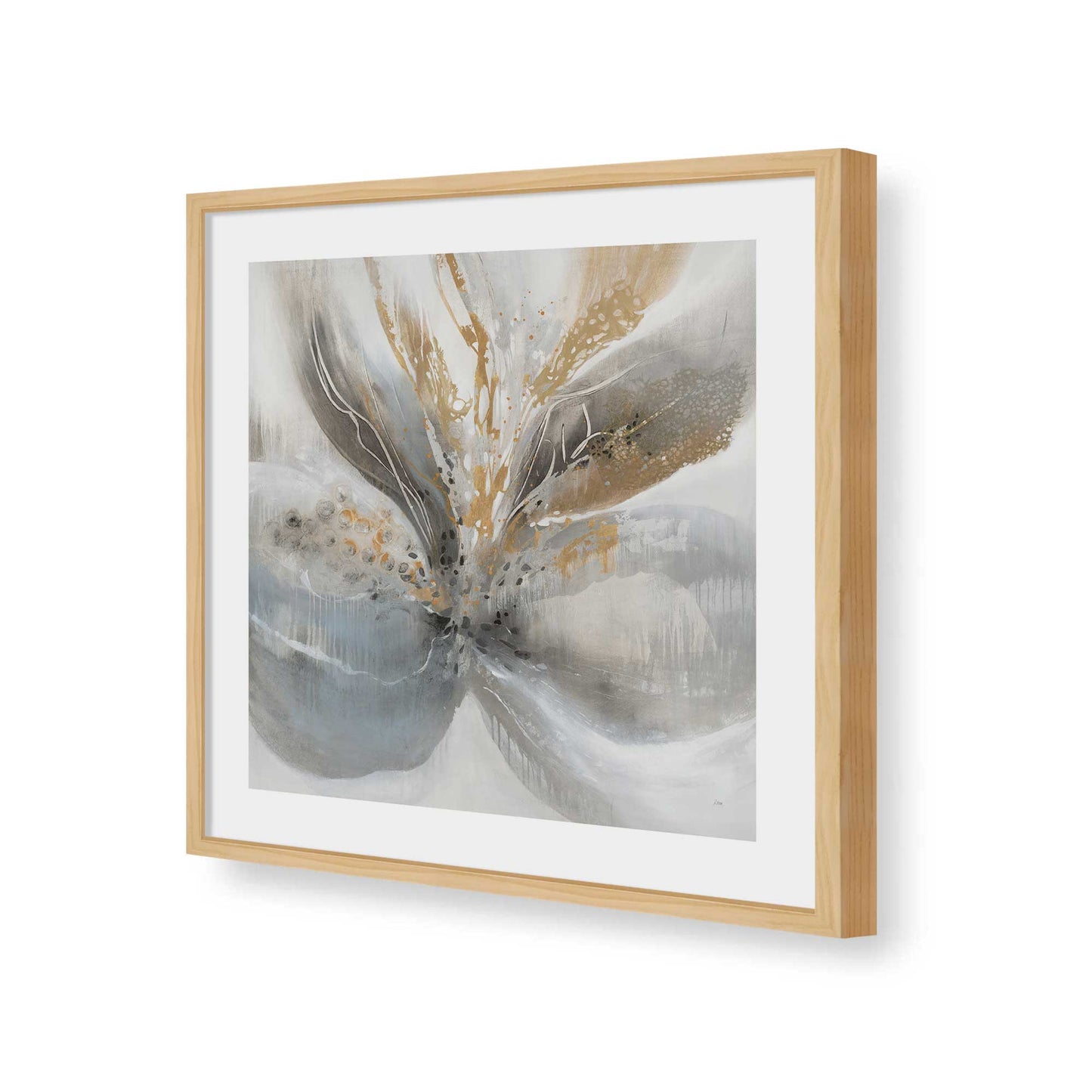 [Color:American Maple], Picture of art in a American Maple frame of the corner