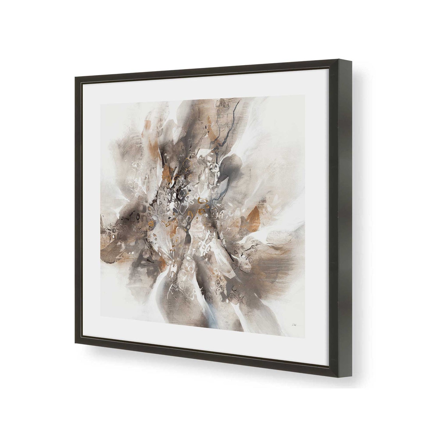 [Color:Satin Black], Picture of art in a Satin Black frame of the corner