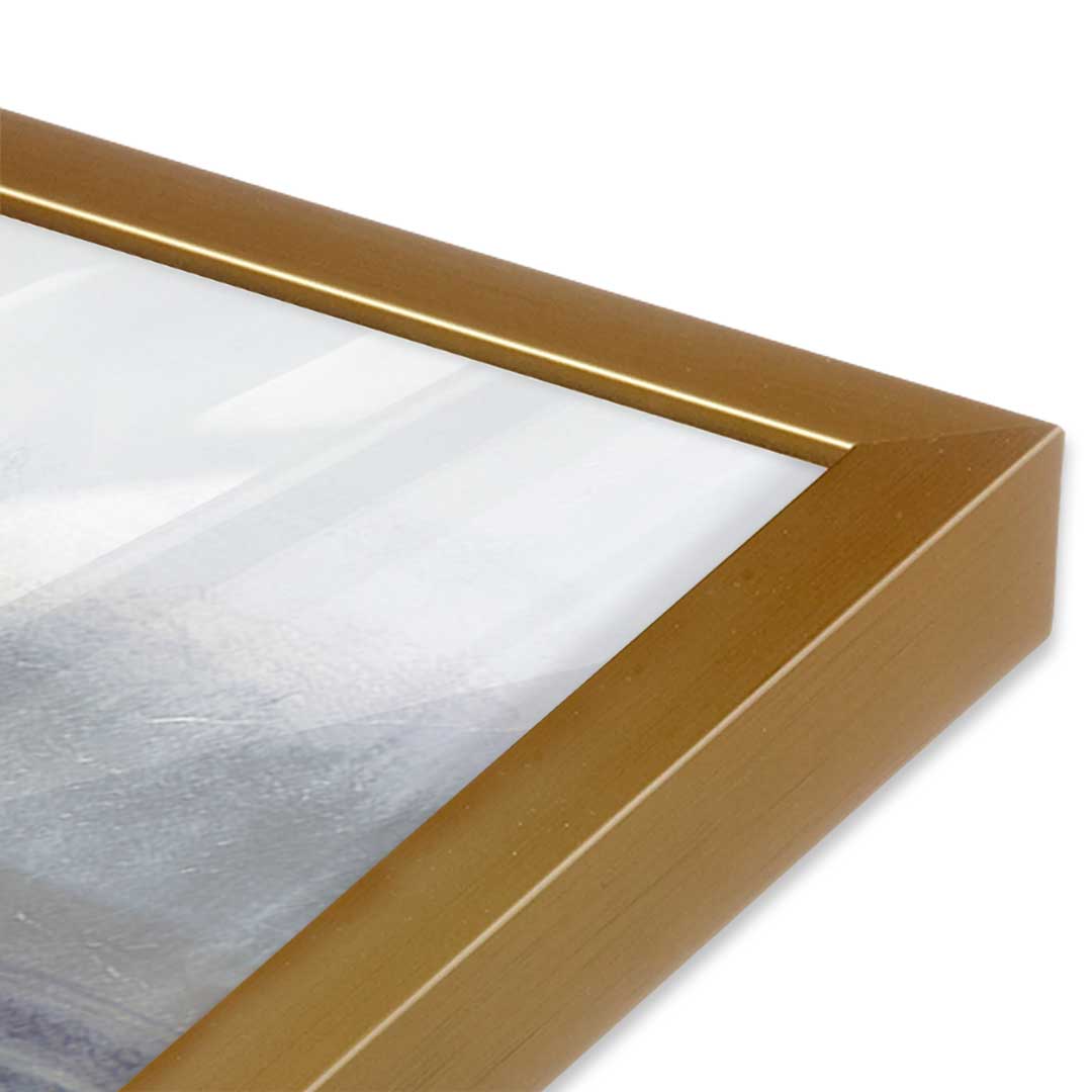 [Color:Polished Gold], Picture of art in a Polished Gold frame at an angle
