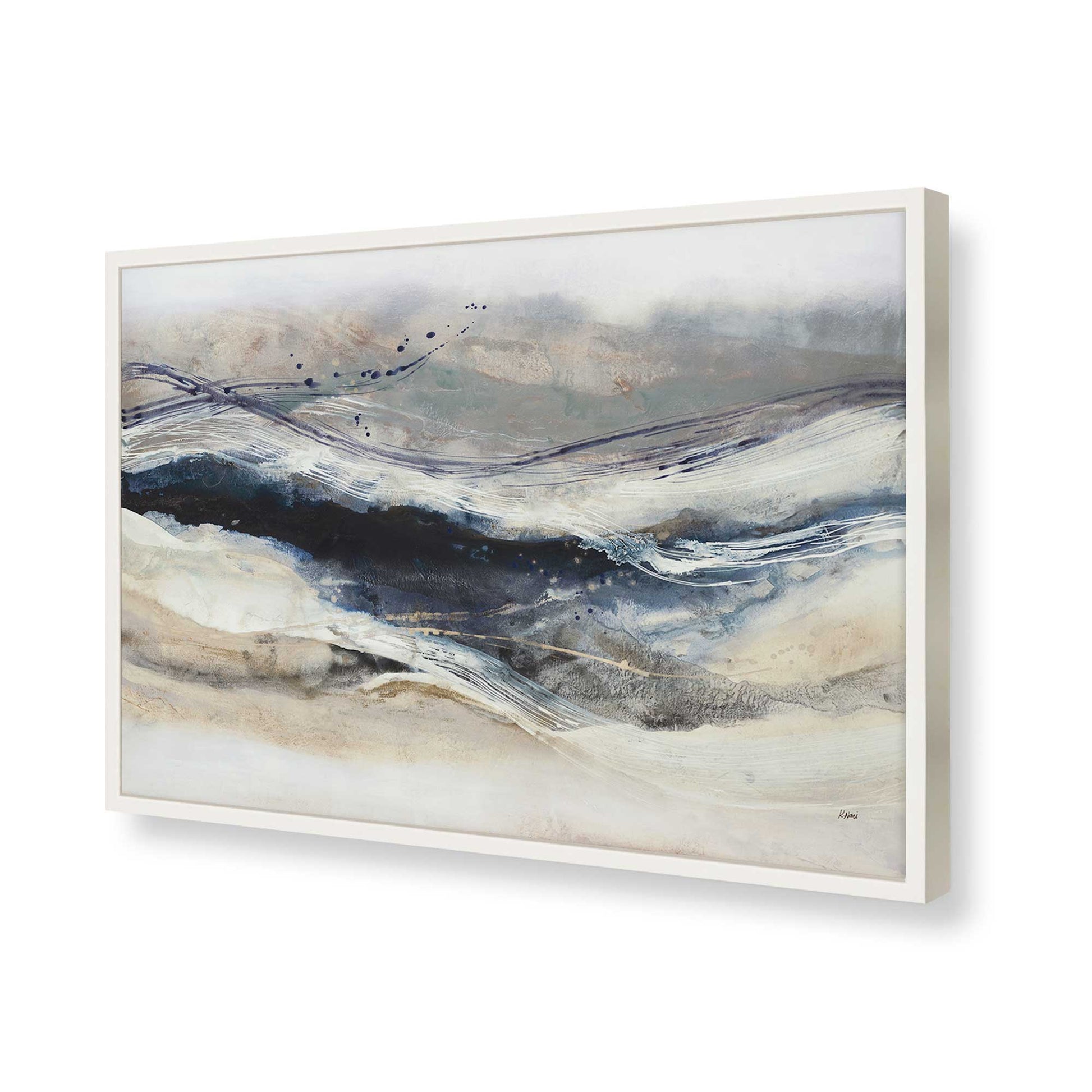 [Color:Opaque White], Picture of art in a Opaque White frame of the corner