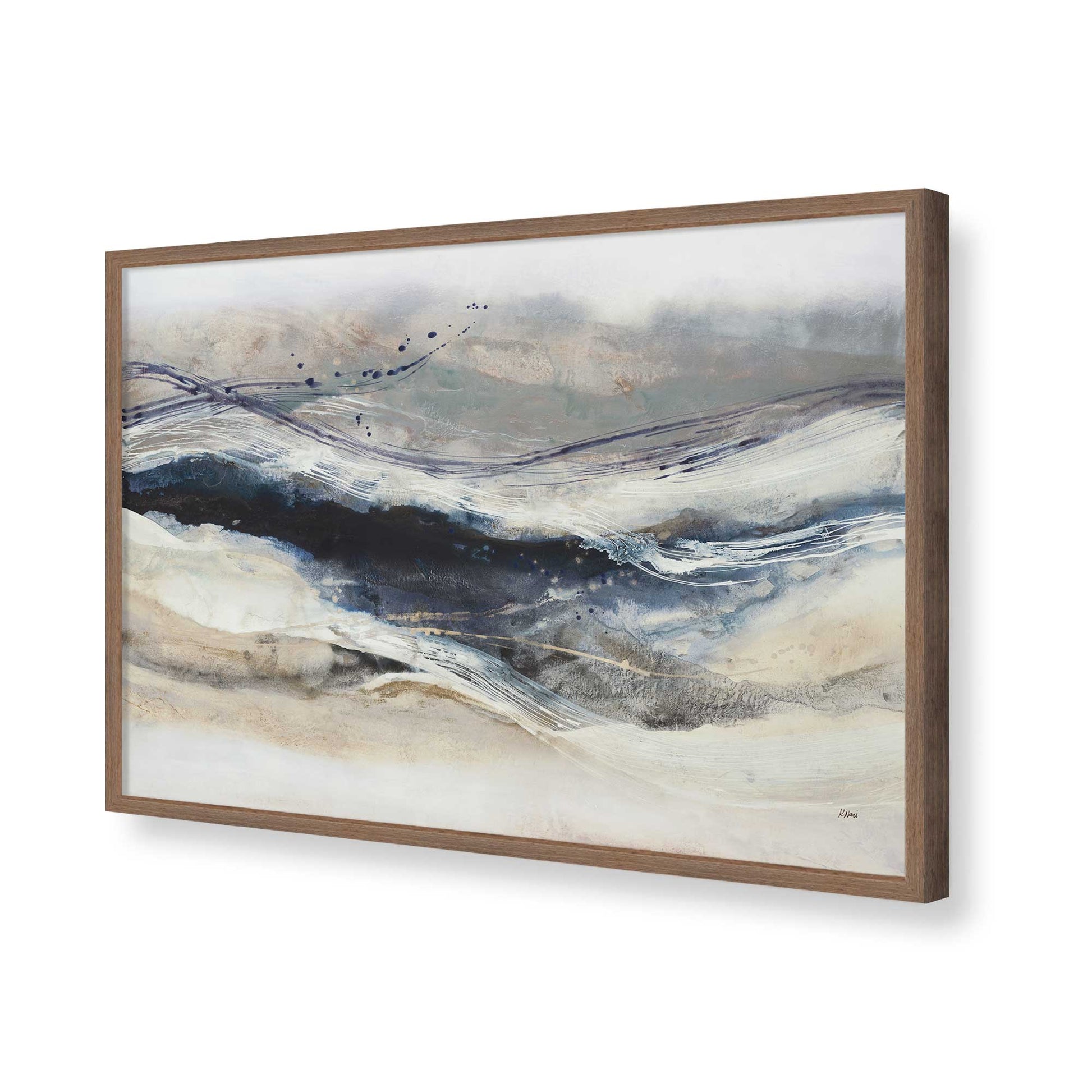[Color:Walnut], Picture of art in a Walnut frame of the corner