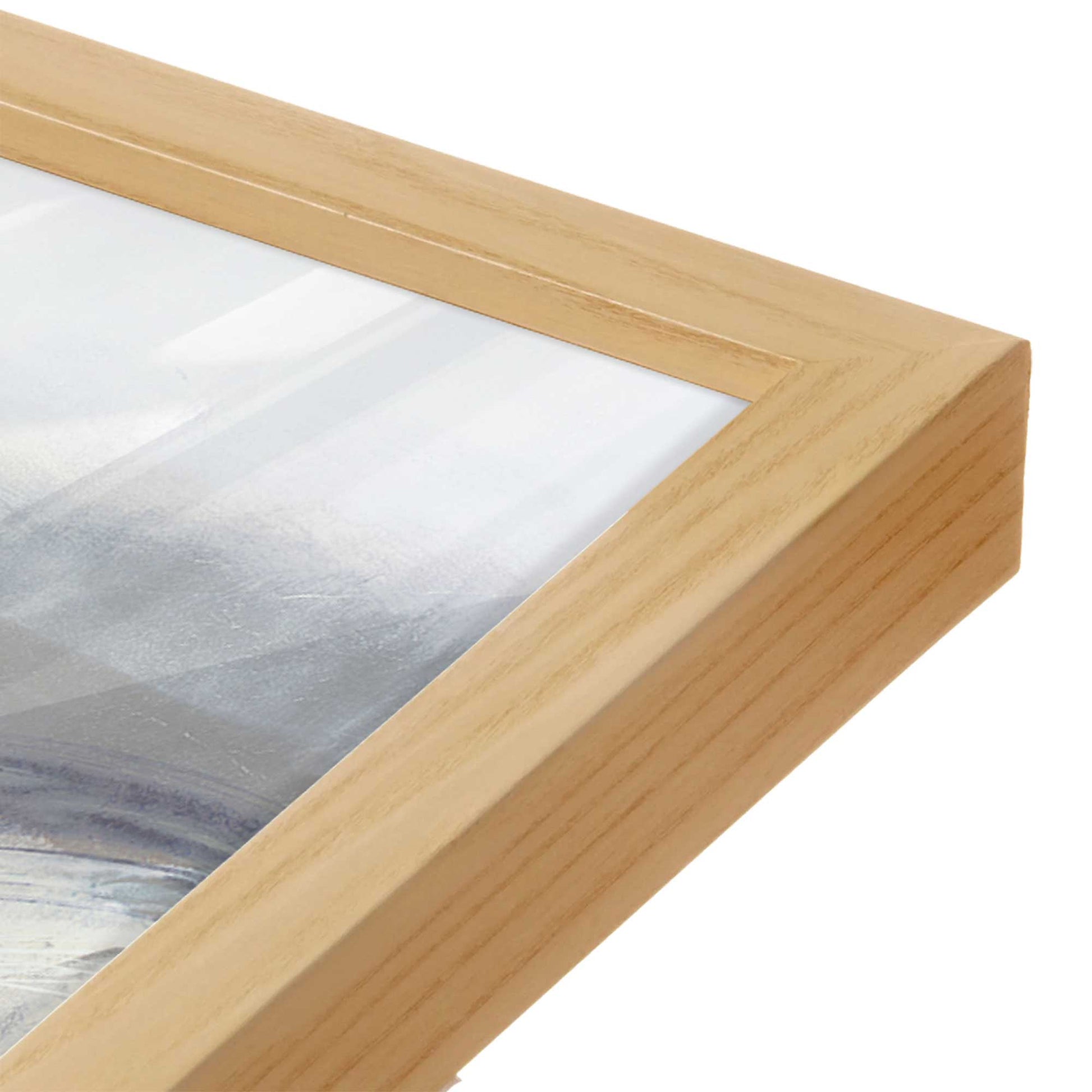 [Color:American Maple], Picture of art in a American Maple frame at an angle