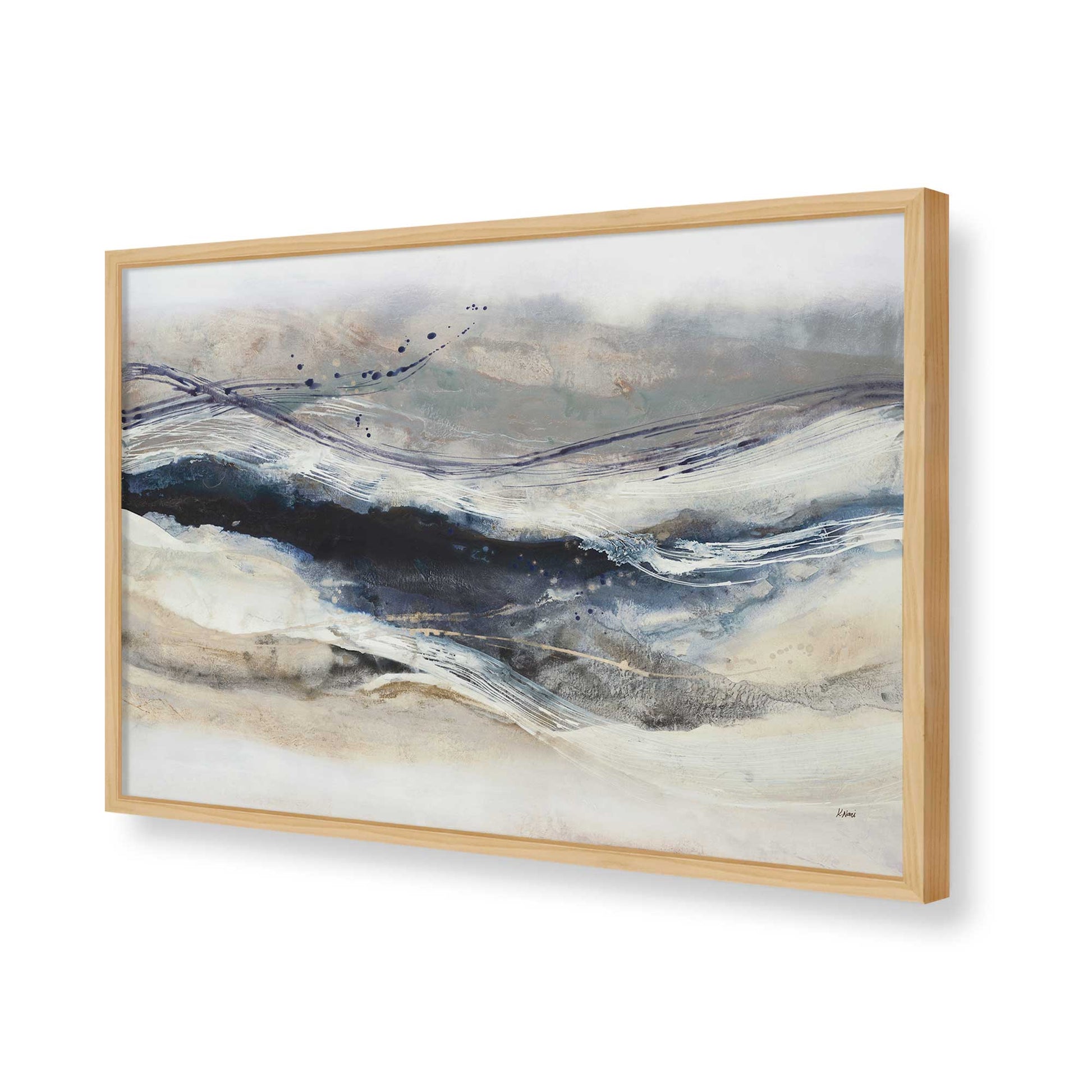 [Color:American Maple], Picture of art in a American Maple frame of the corner