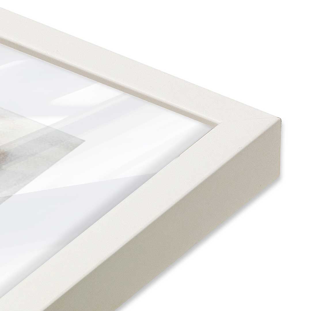 [Color:Opaque White], Picture of art in a Opaque White frame at an angle