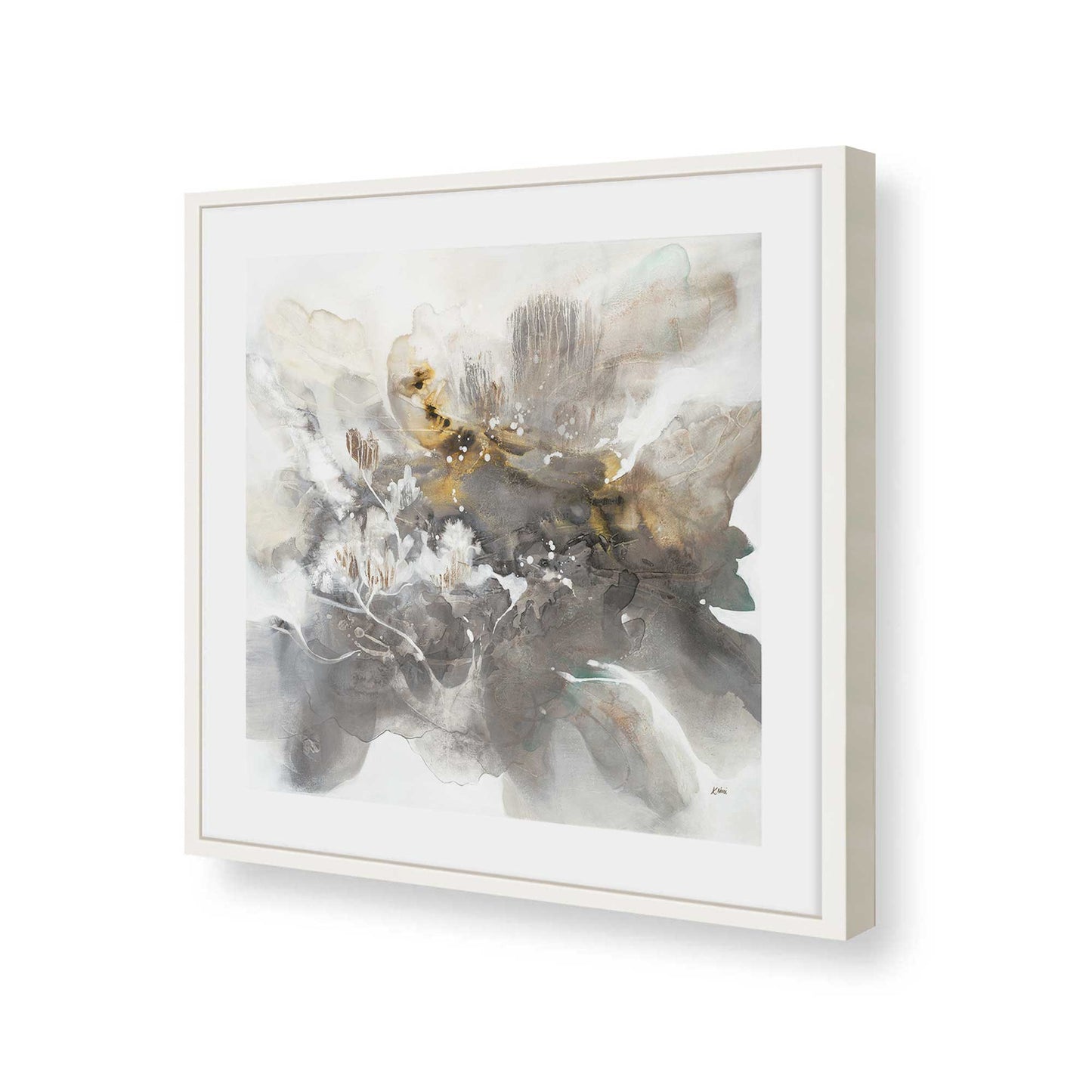 [Color:Opaque White], Picture of art in a Opaque White frame of the corner