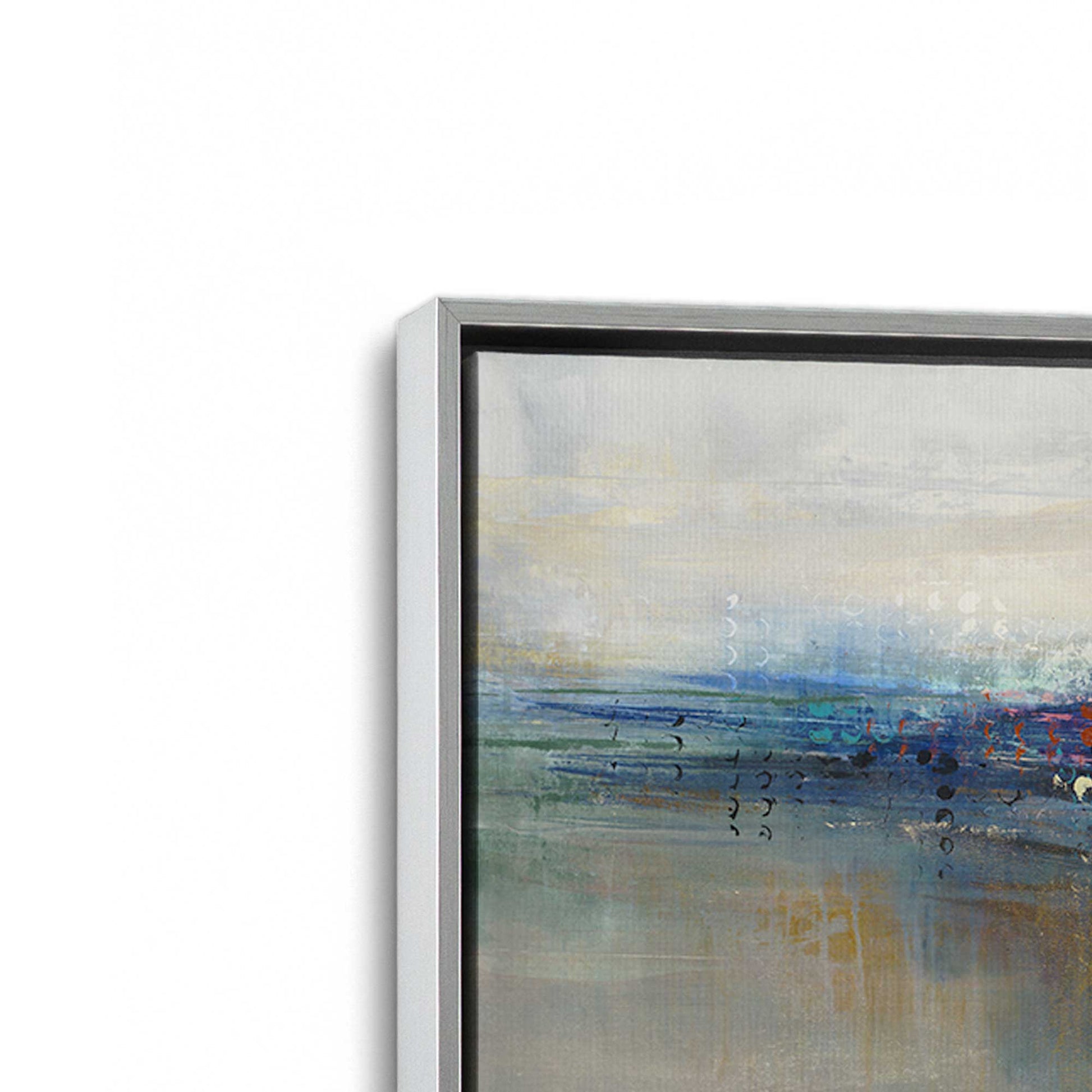 [Color:Polished Chrome], Picture of art in a Polished Chrome frame at an angle