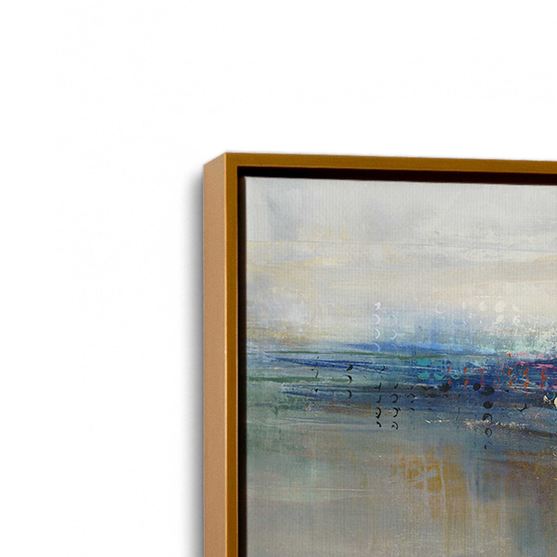 [Color:Polished Gold], Picture of art in a Polished Gold frame at an angle