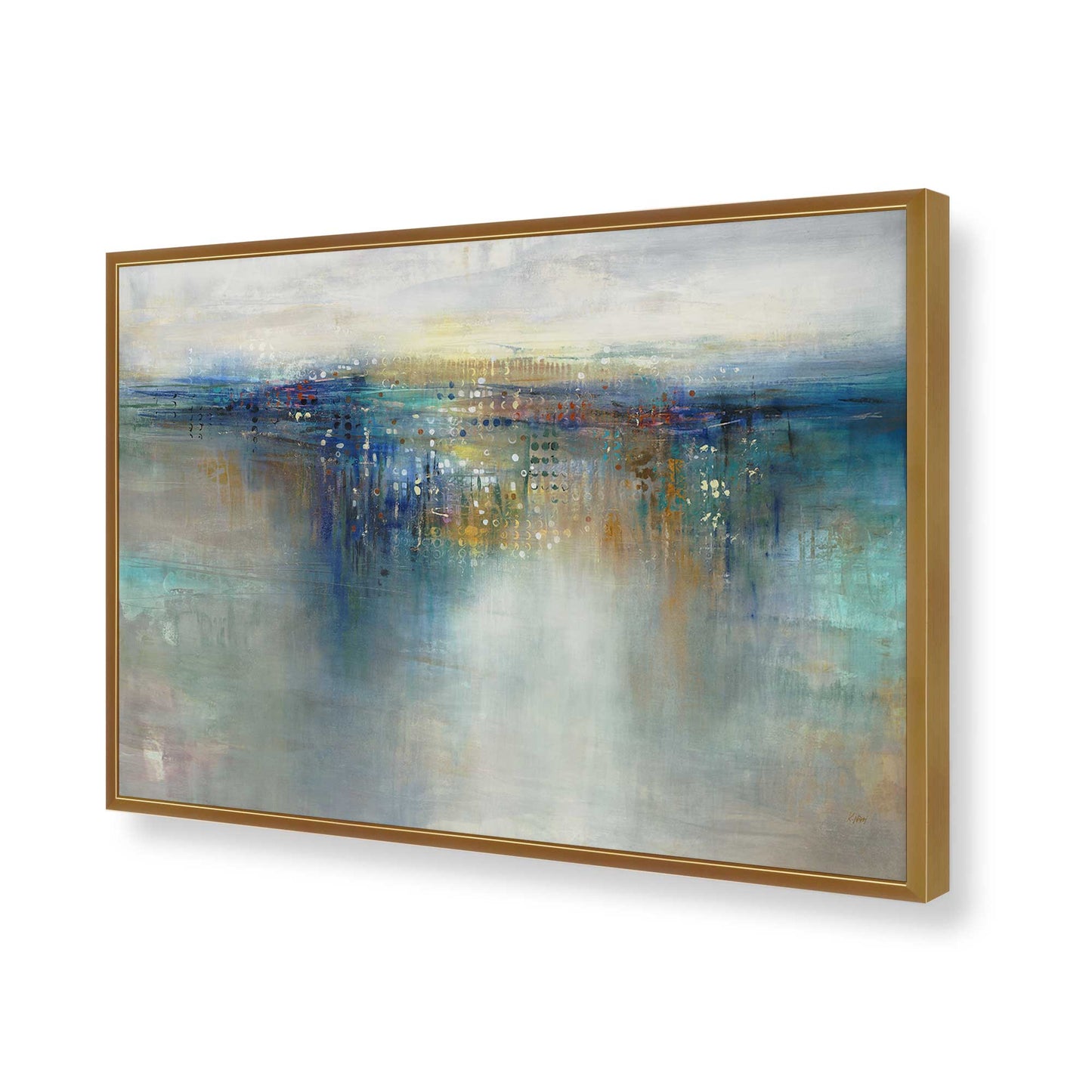 [Color:Polished Gold], Picture of art in a Polished Gold frame of the corner