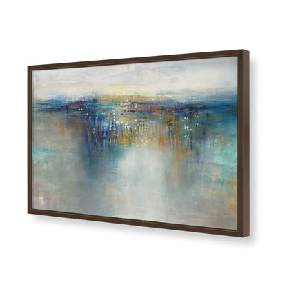 [Color:Brown], Picture of art in a Brown frame of the corner