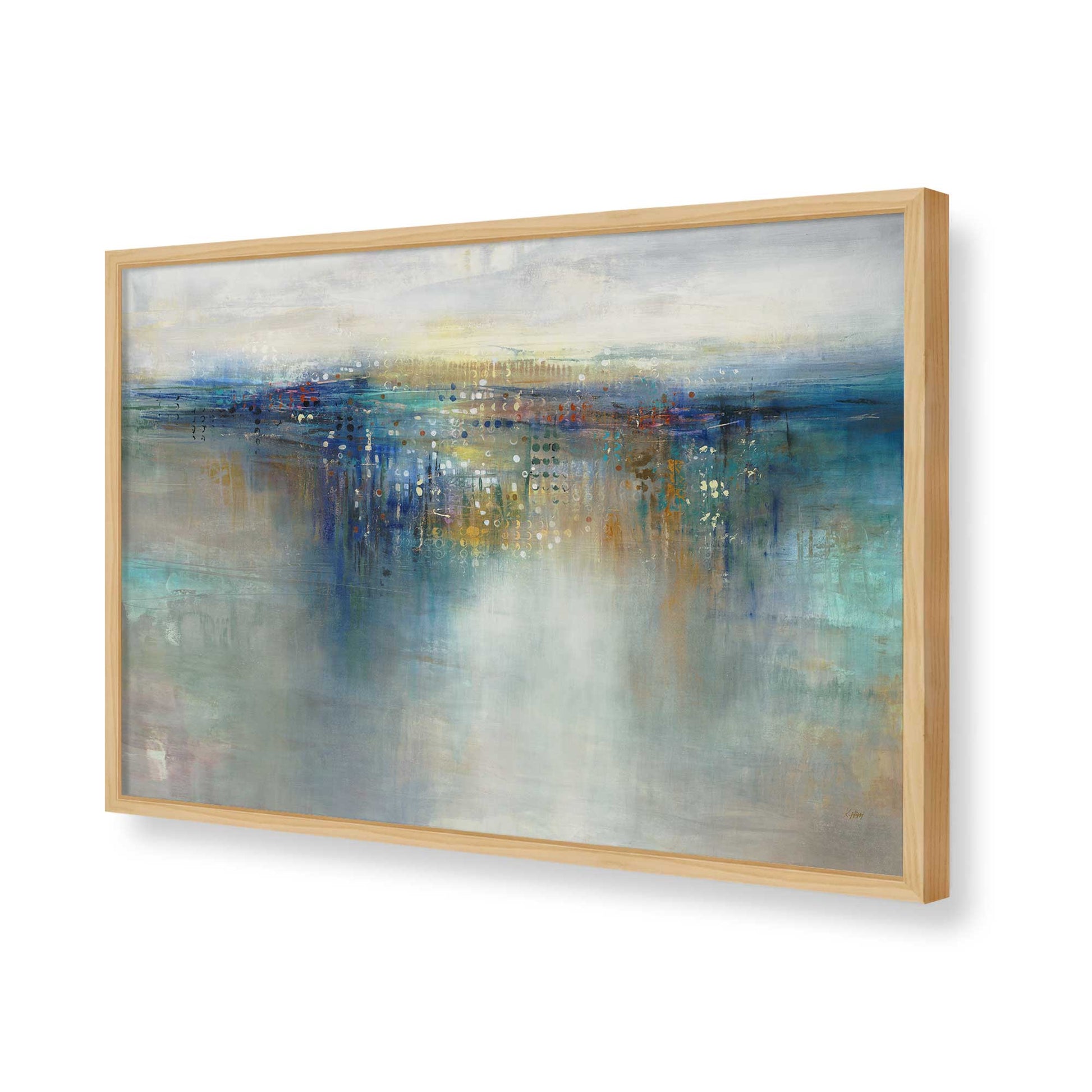 [Color:American Maple], Picture of art in a American Maple frame of the corner