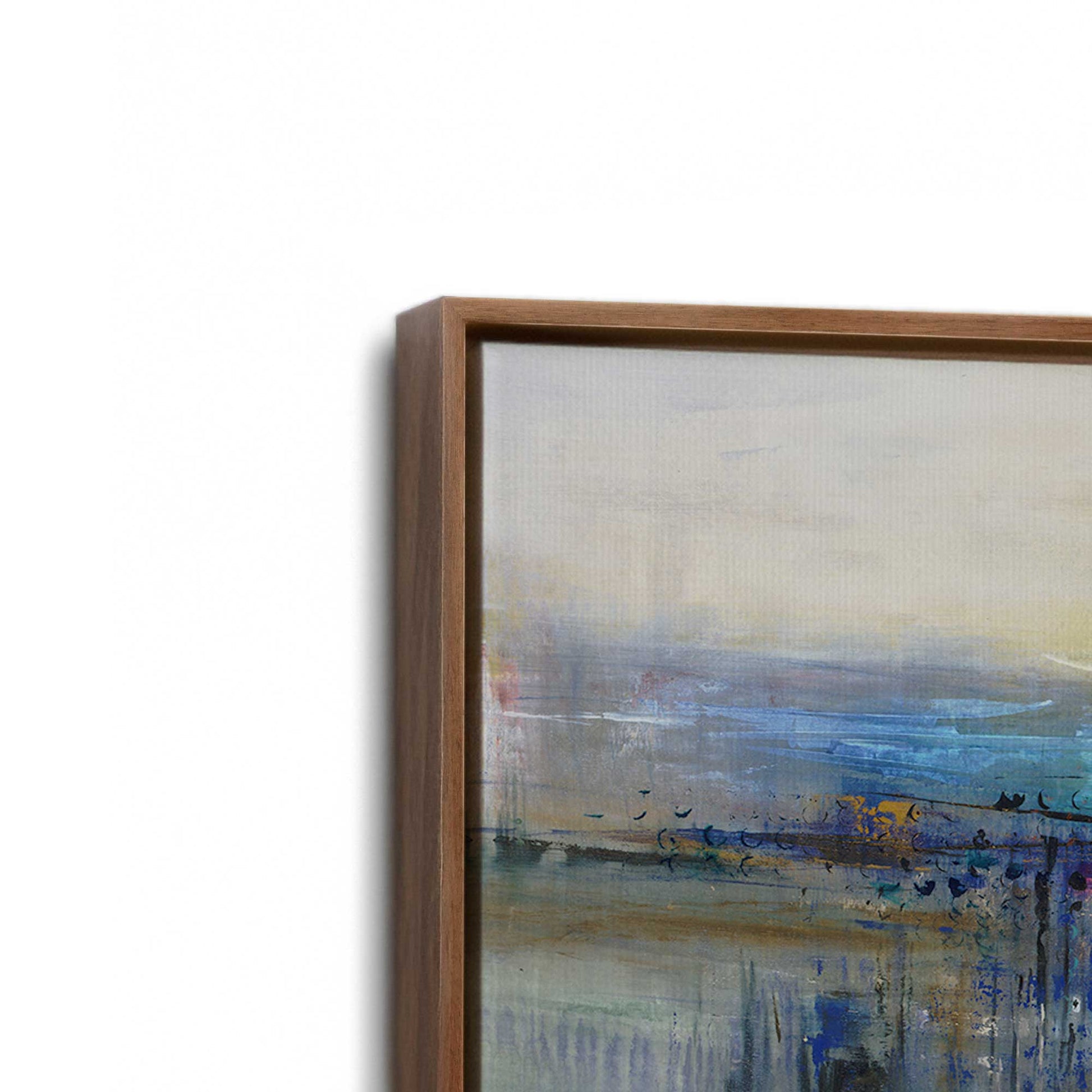 [Color:Walnut], Picture of art in a Walnut frame at an angle