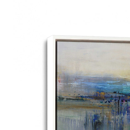[Color:Opaque White], Picture of art in a White frame at an angle