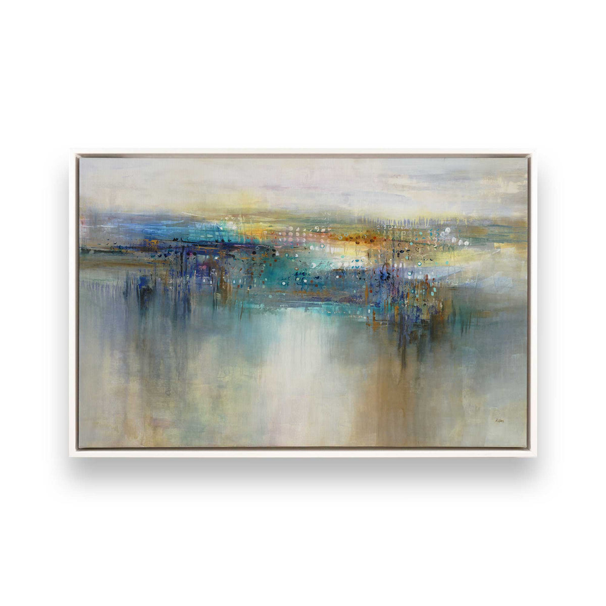 [Color:Opaque White], Picture of art in a White frame
