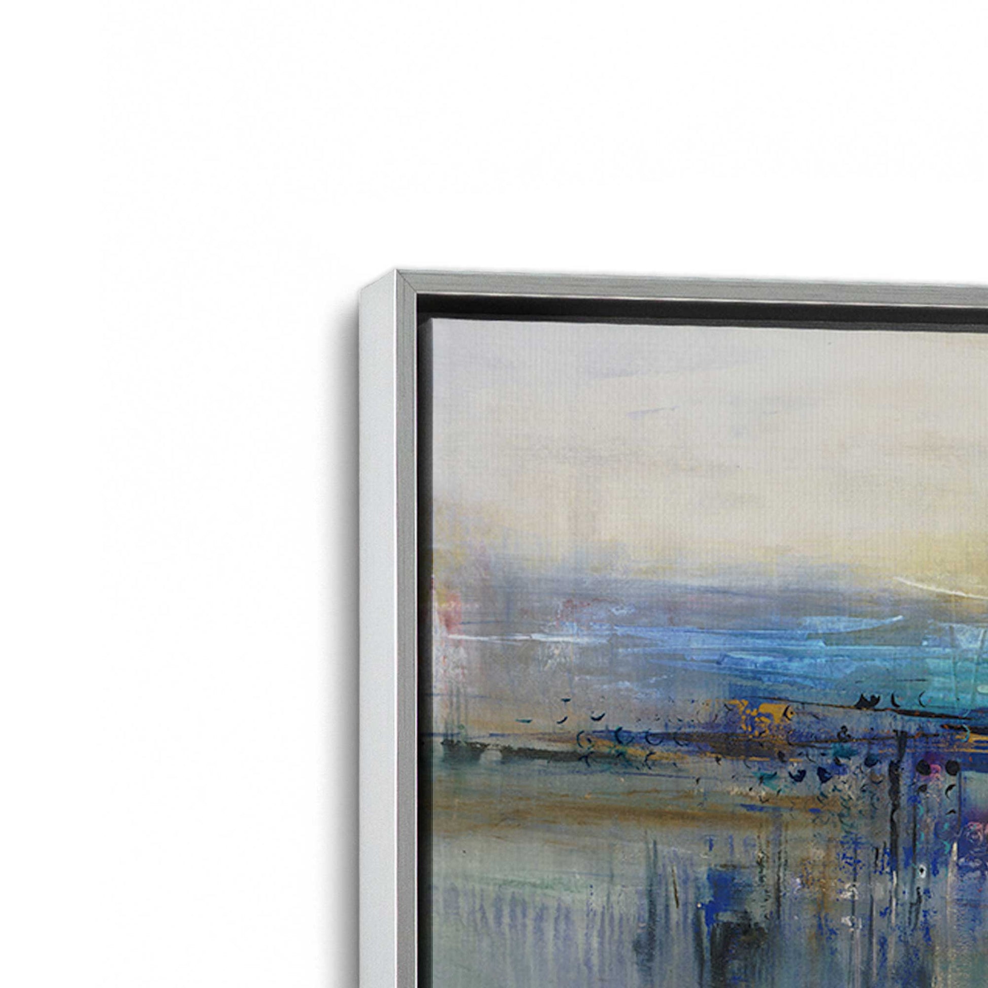 [Color:Polished Chrome], Picture of art in a Polished Chrome frame at an angle