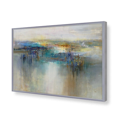 [Color:Polished Chrome], Picture of art in a Polished Chrome frame of the corner