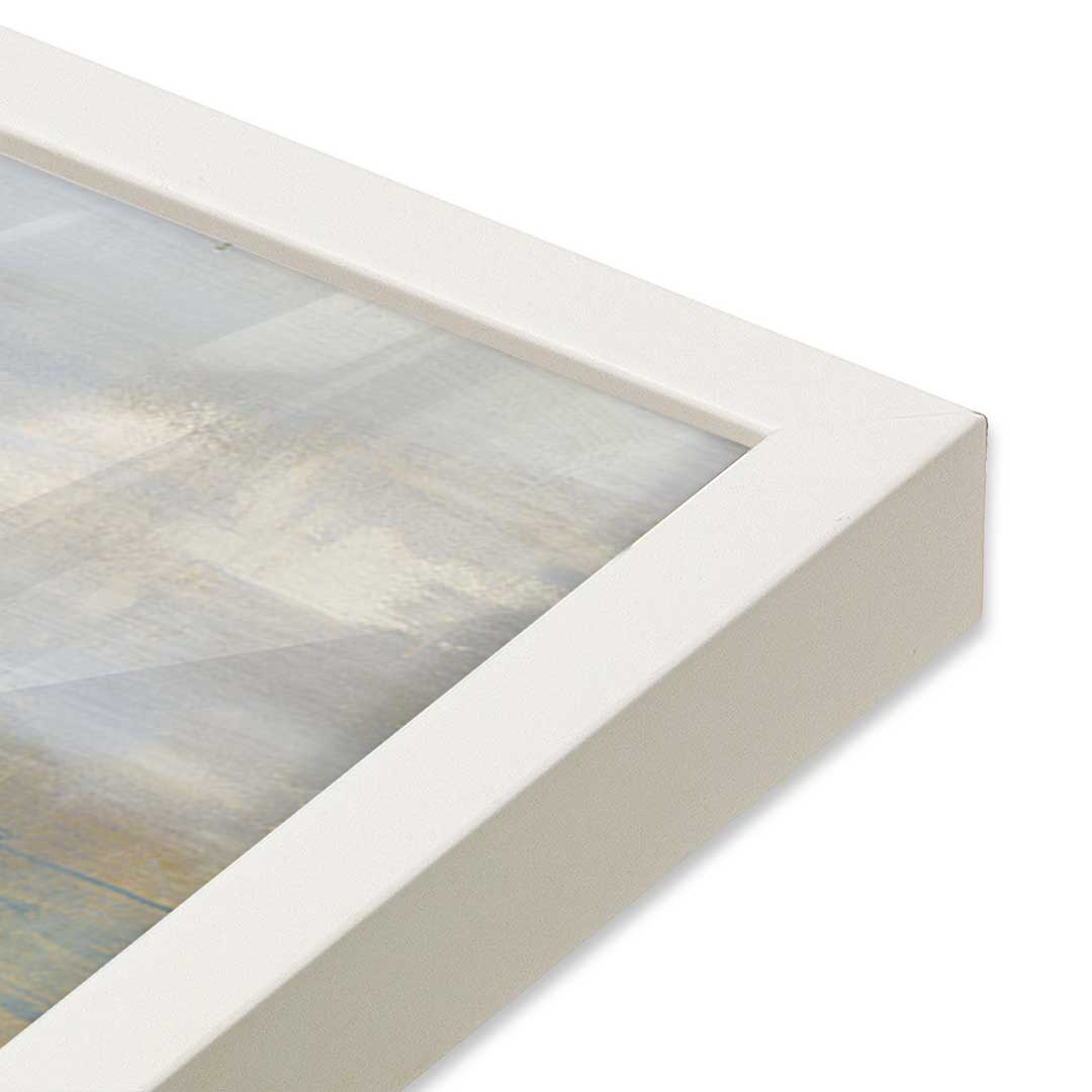 [Color:Opaque White], Picture of art in a Opaque White frame at an angle