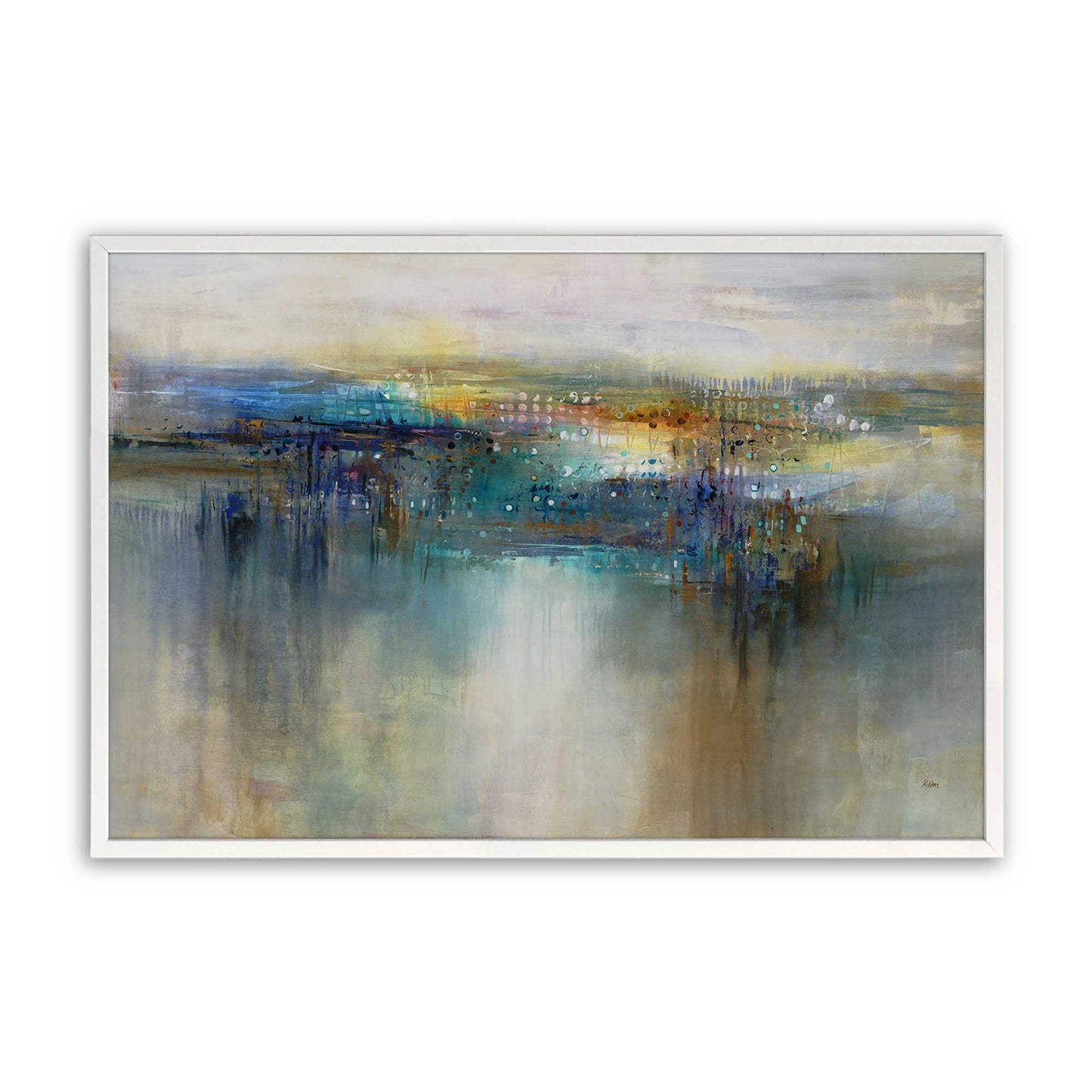 [Color:Opaque White], Picture of art in a Opaque White frame