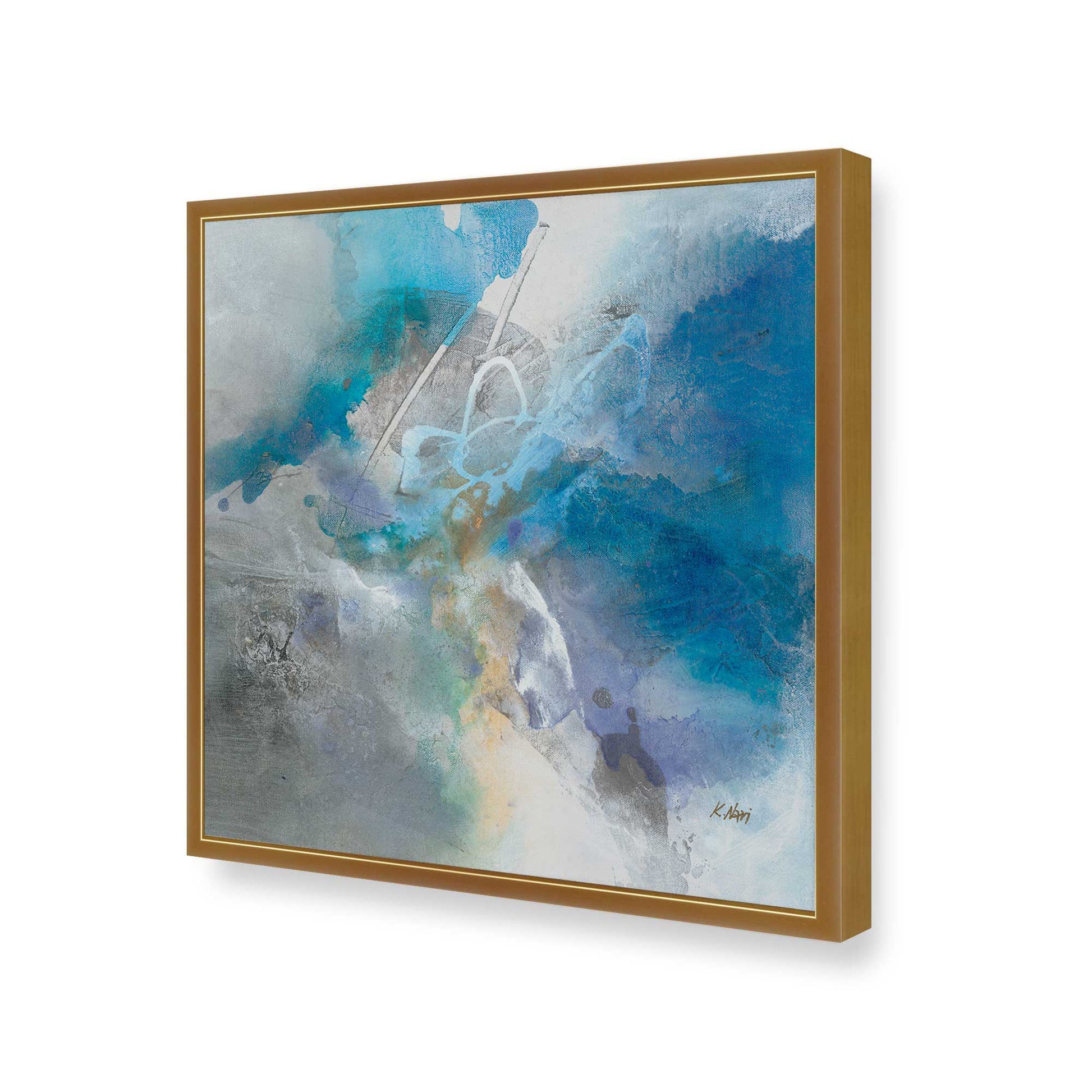 [Color:Polished Gold], Picture of art in a Polished Gold frame of the corner