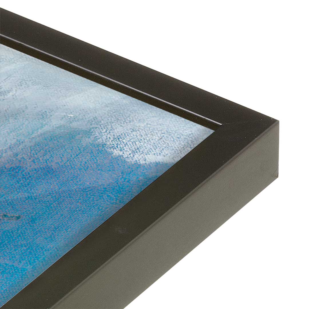 [Color:Satin Black], Picture of art in a Satin Black frame at an angle