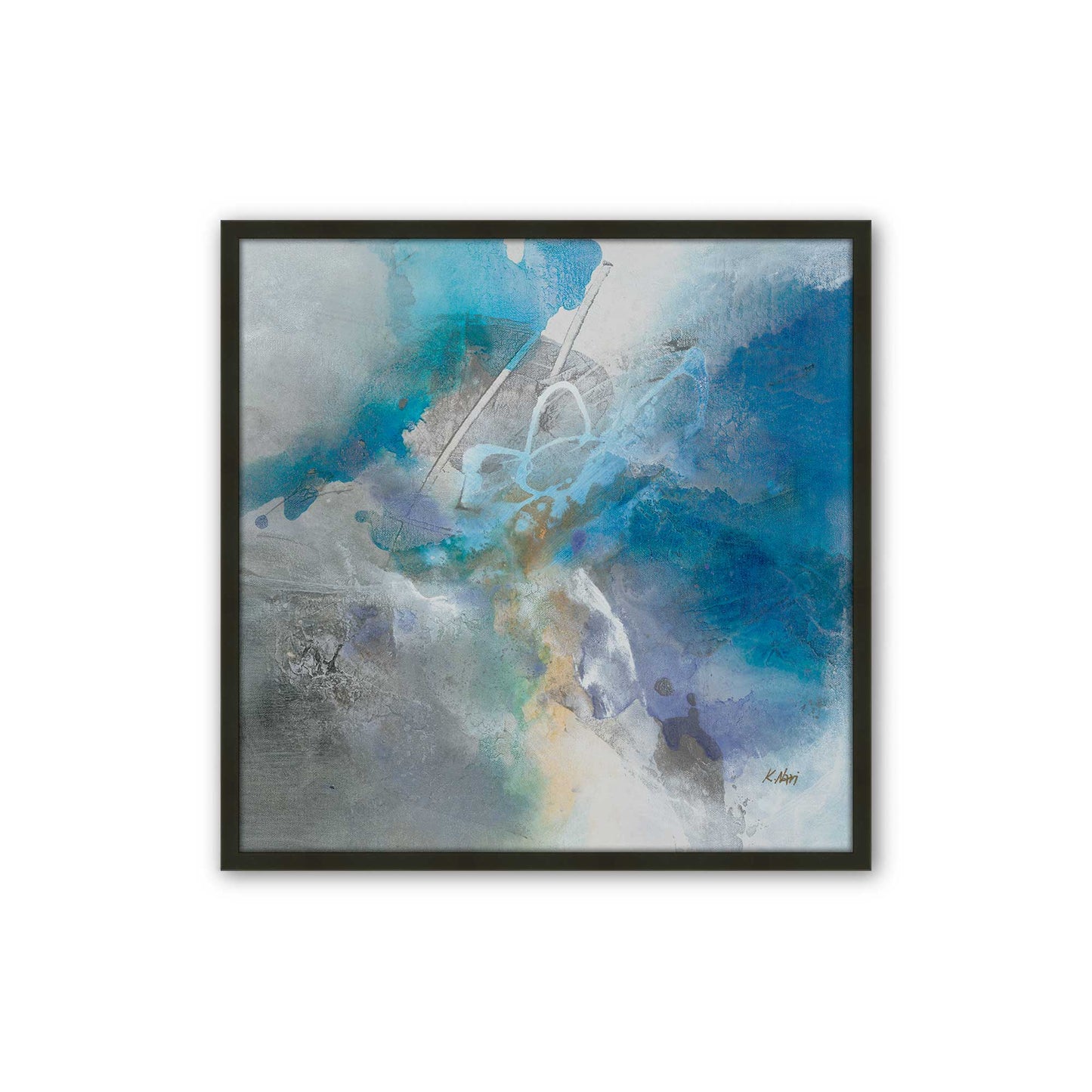 [Color:Satin Black], Picture of art in a Satin Black frame