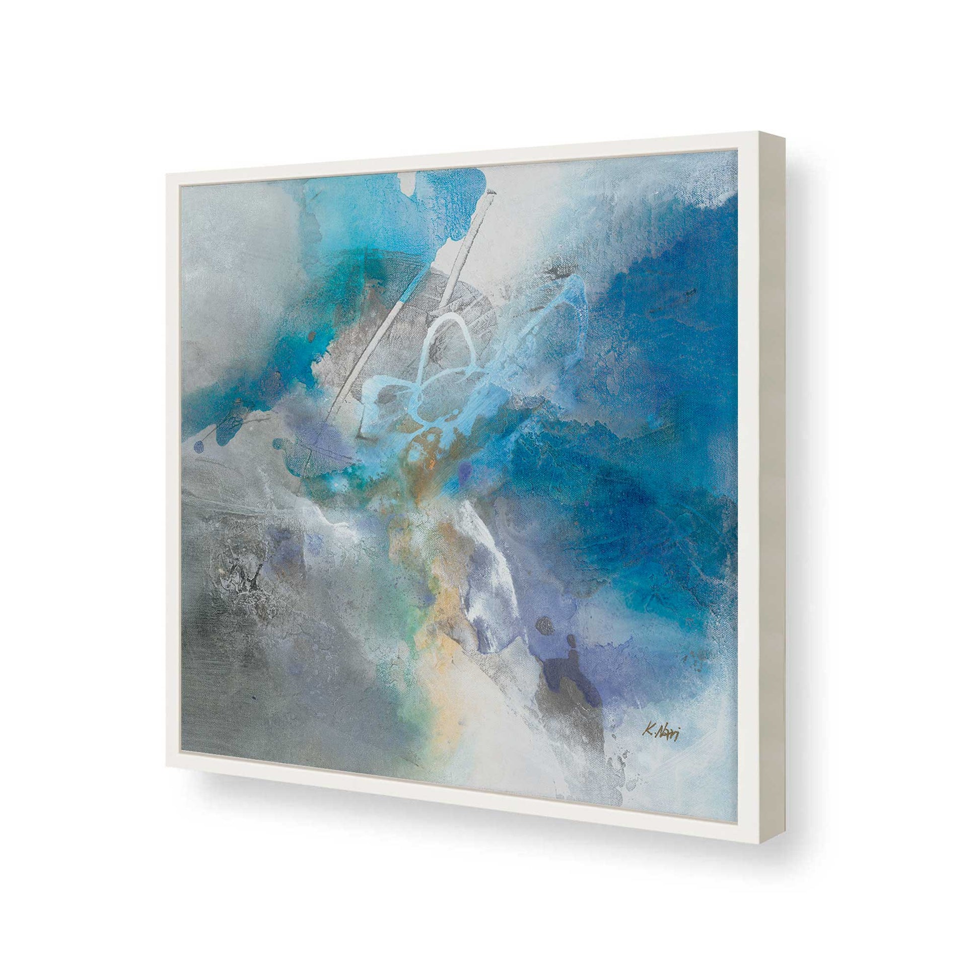 [Color:Opaque White], Picture of art in a Opaque White frame of the corner
