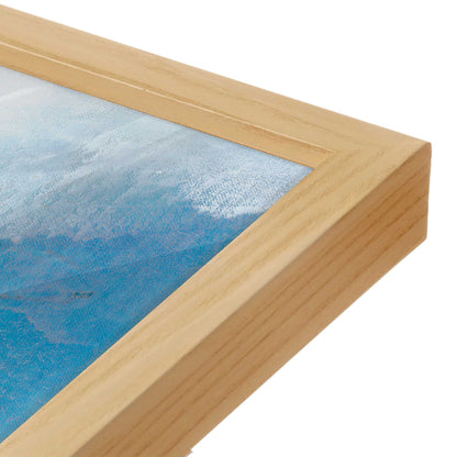 [Color:American Maple], Picture of art in a American Maple frame at an angle