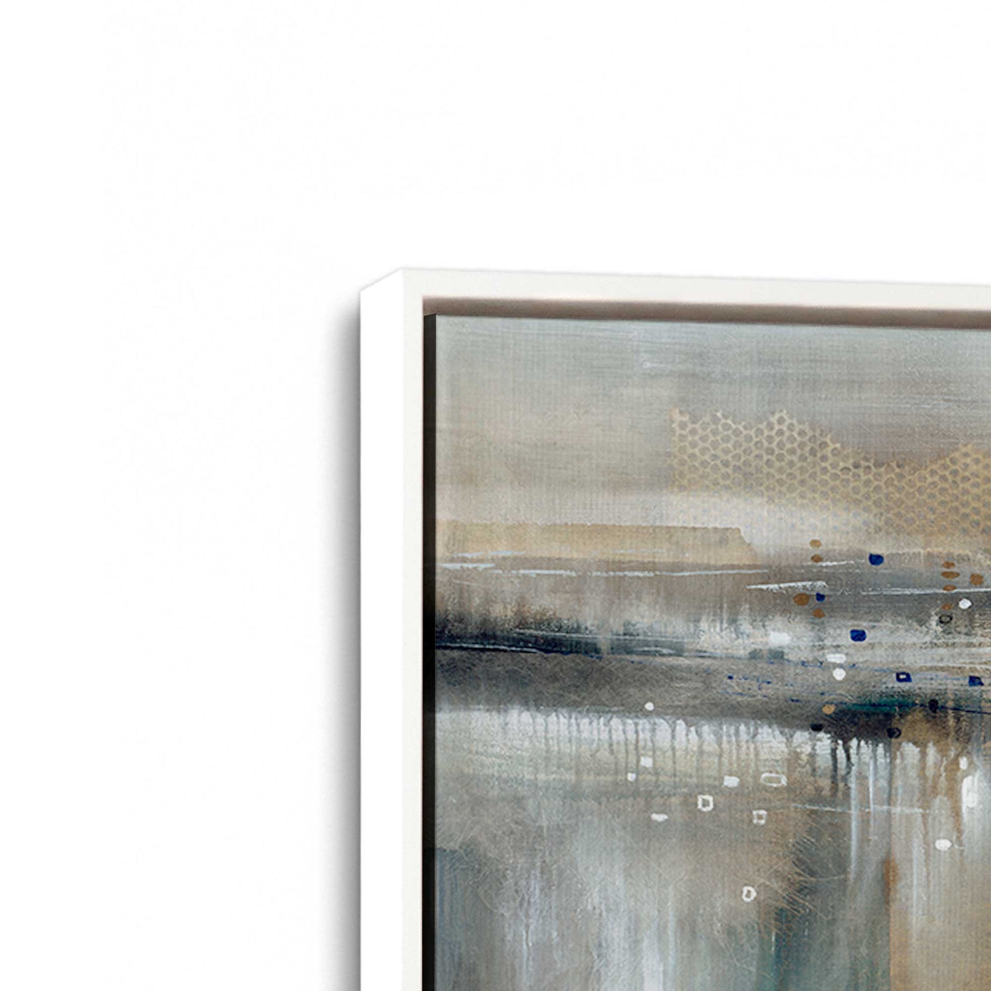 [Color:Opaque White], Picture of art in a White frame at an angle