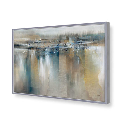 [Color:Polished Chrome], Picture of art in a Polished Chrome frame of the corner