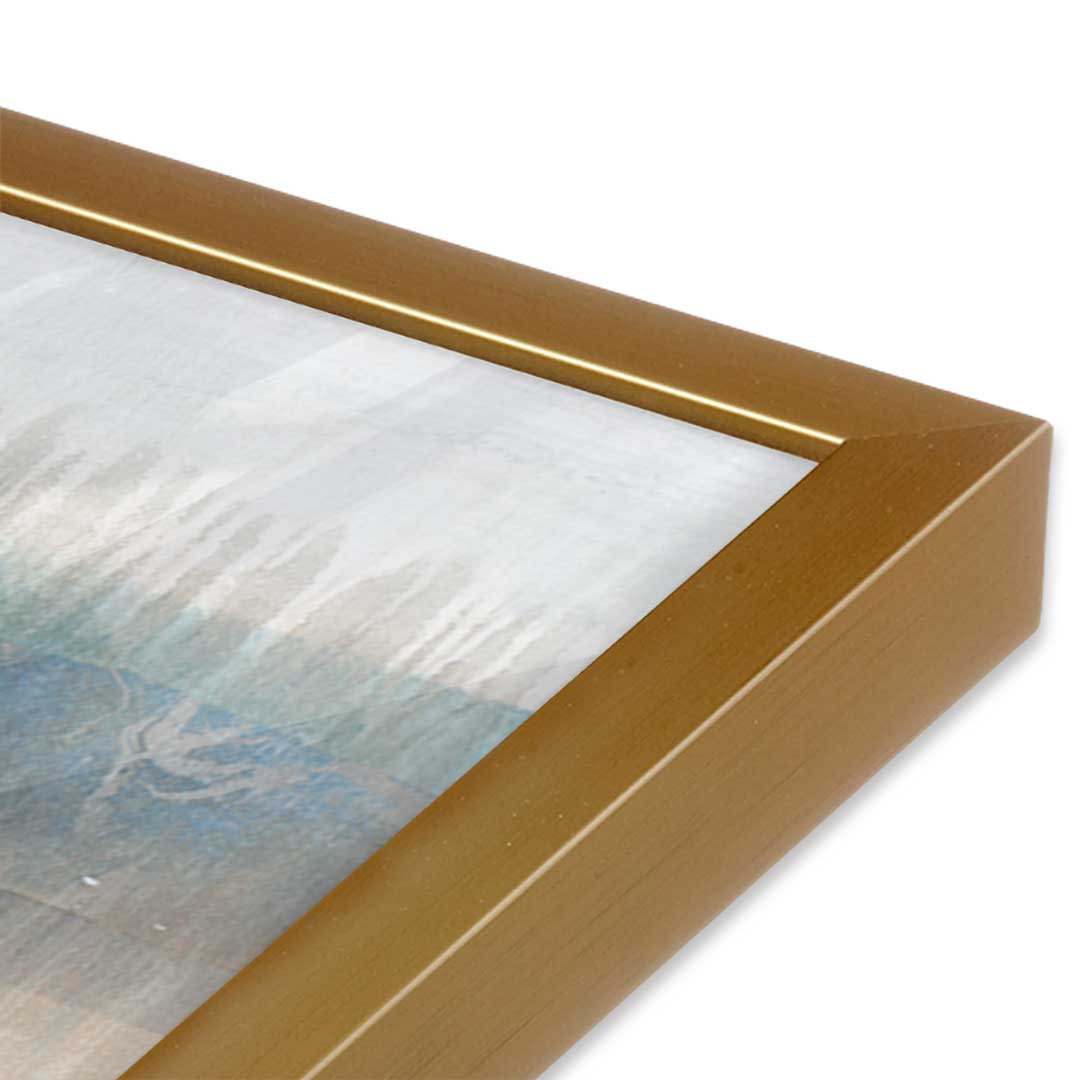 [Color:Polished Gold], Picture of art in a Polished Gold frame at an angle