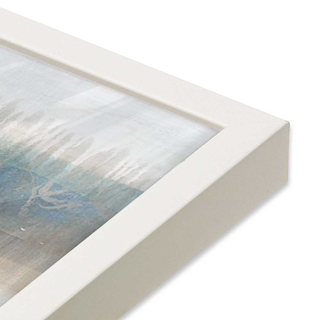 [Color:Opaque White], Picture of art in a Opaque White frame at an angle