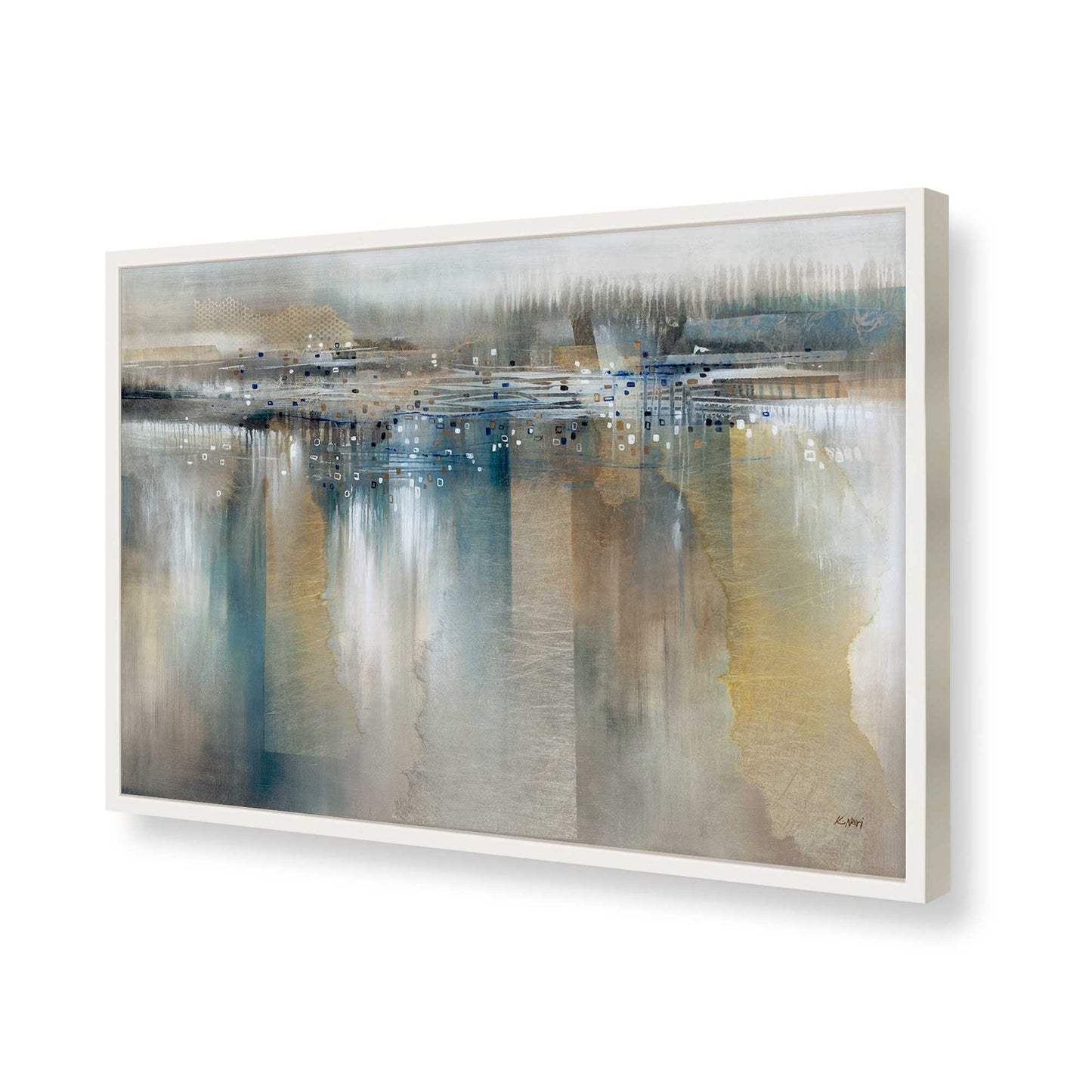 [Color:Opaque White], Picture of art in a Opaque White frame of the corner