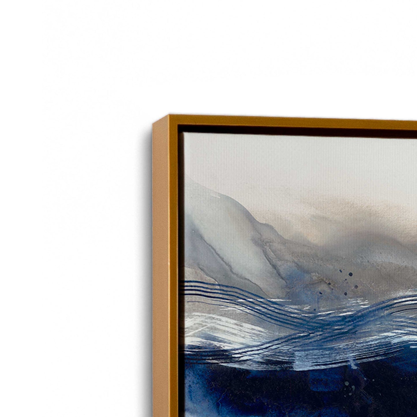 [Color:Polished Gold], Picture of art in a Polished Gold frame at an angle