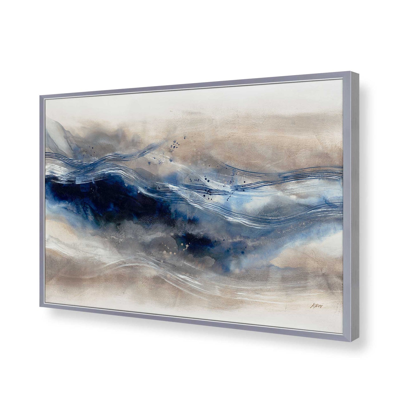 [Color:Polished Chrome], Picture of art in a Polished Chrome frame of the corner
