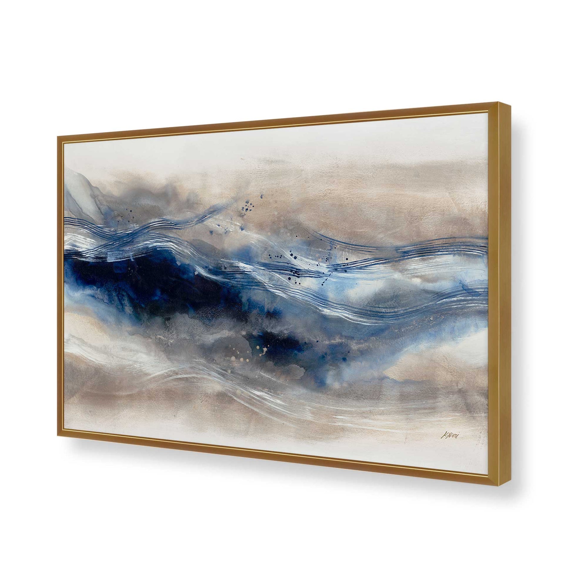 [Color:Polished Gold], Picture of art in a Polished Gold frame of the corner